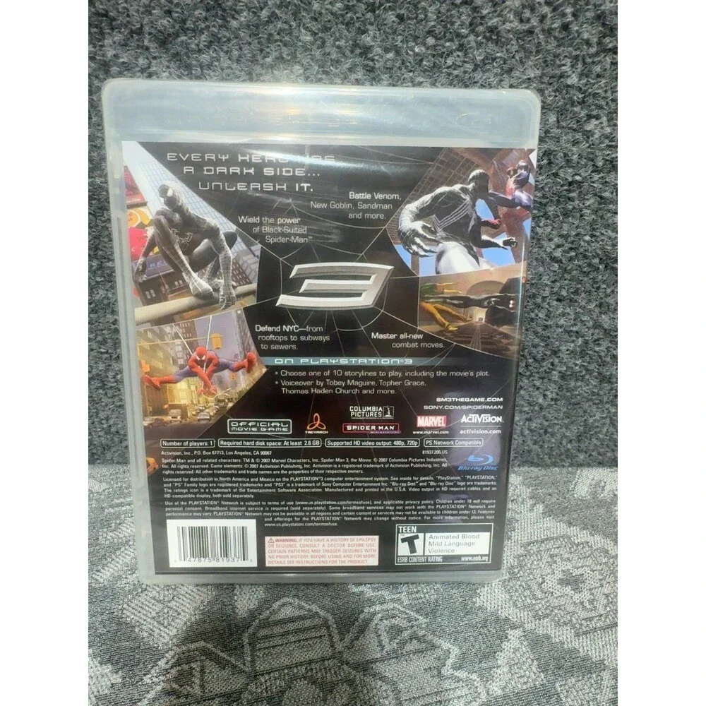 Spider-Man 3 PS3 PlayStation 3 Brand New Factory Sealed BLUS-30031 Rare
